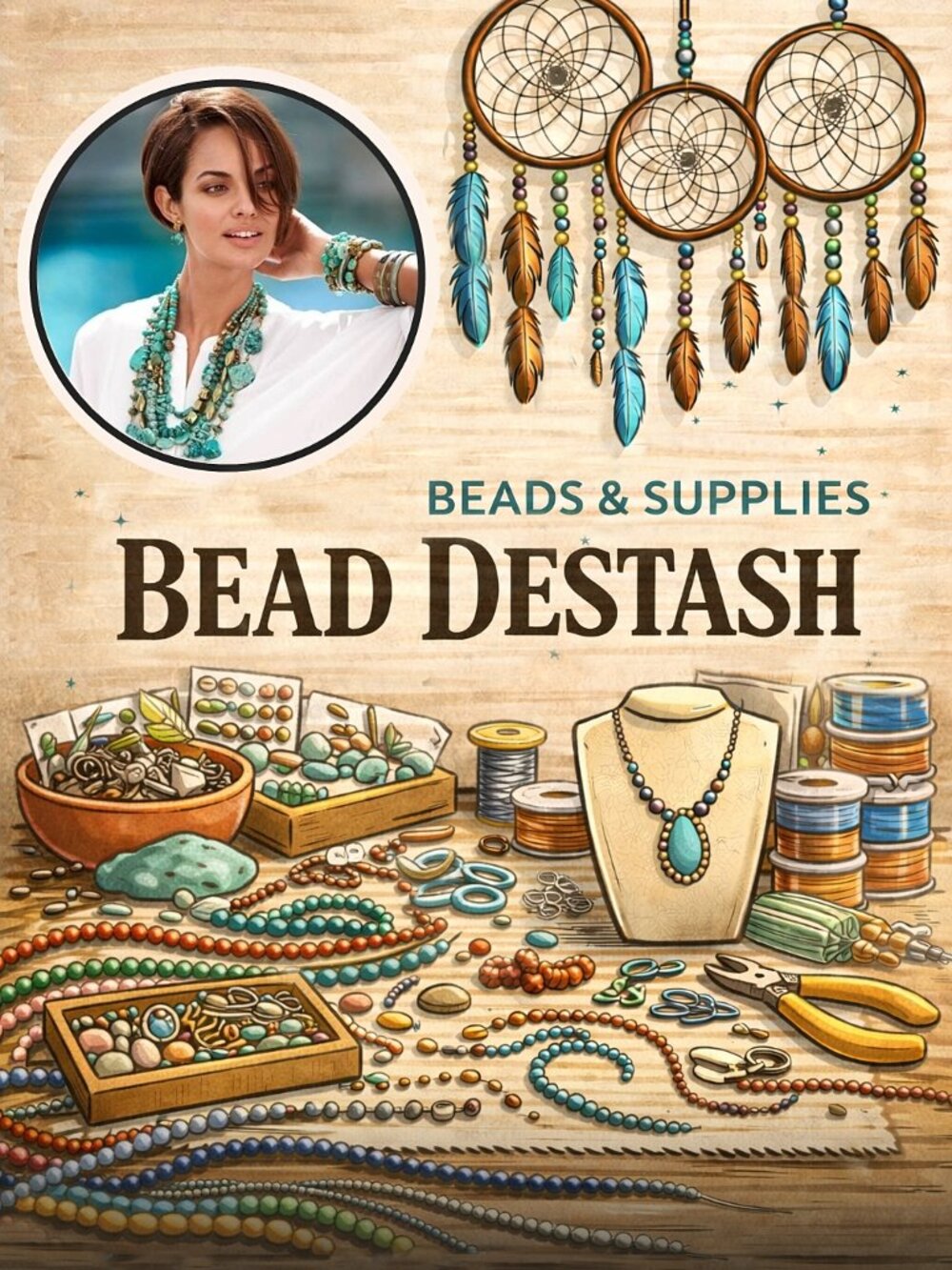 BEAD DESTASH LIVE SHOW - BEAD STRANDS, CRAFT SUPPLIES, FINDINGS